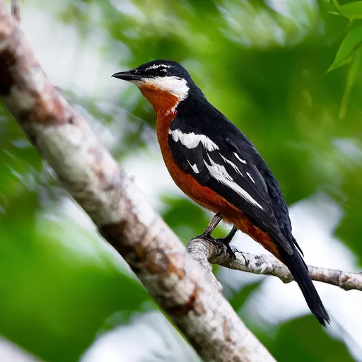 Rufous-bellied Triller (Lalage aurea)